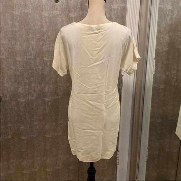 Tibi 100% silk Cream  Dress with Wing Design, XS - Picture 5 of 6